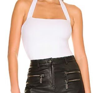 Candice Halter Bodysuit White SUPERDOWN